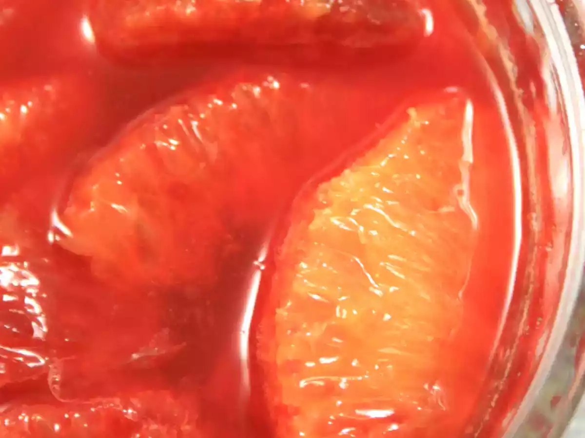 Orange sanguine au miel & crème à la vanille