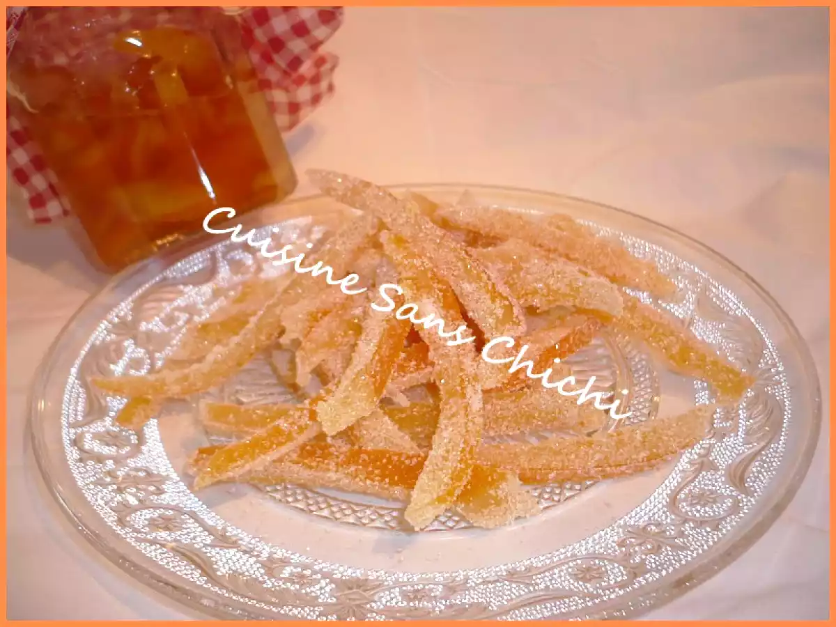 Orangettes confites au sucre