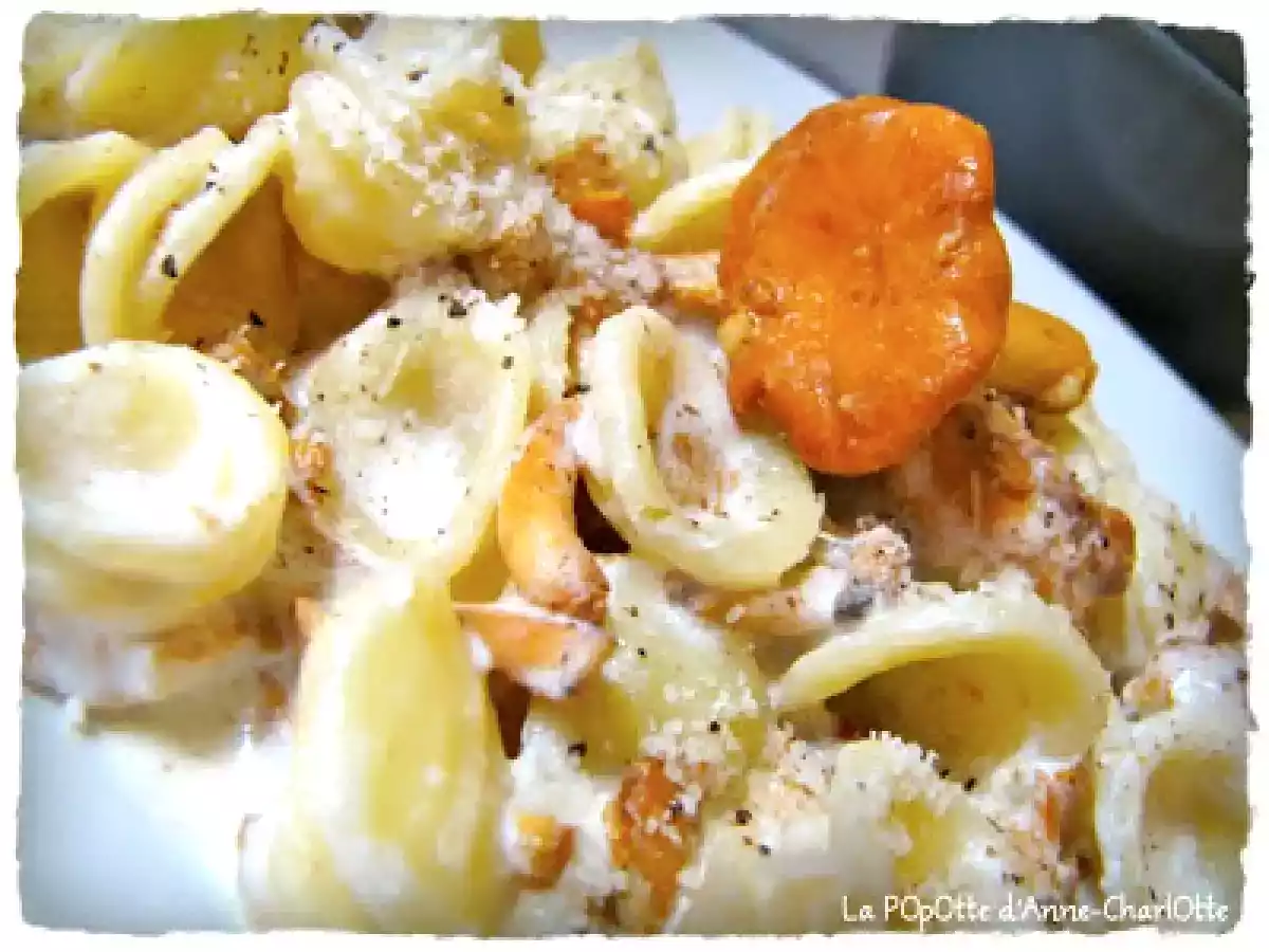 Orecchiette aux GirOlles et Crème de Parmesan