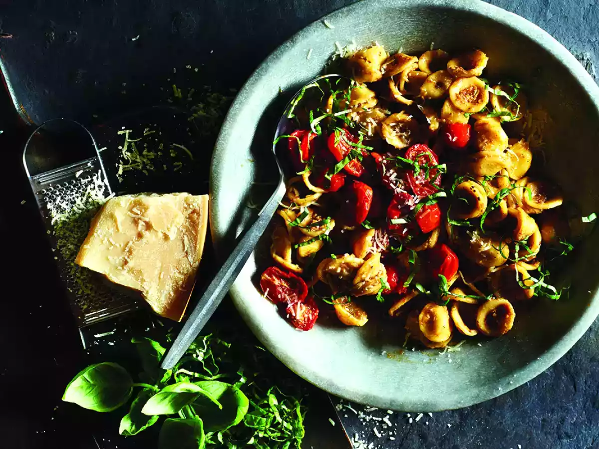 Orecchiette aux tomates rôties et séchées au soleil