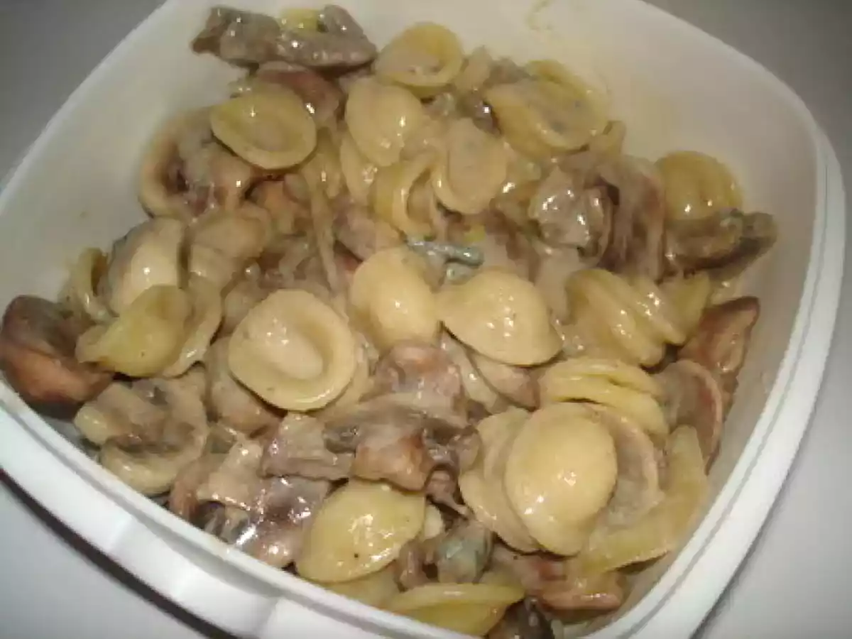 Oriechette au boeuf et aux champignons, sauce roquefort - photo 2