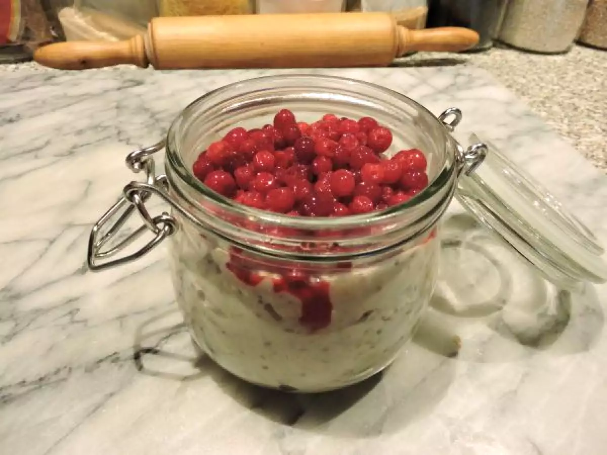 Overnight oatmeal ou le gruau d'avoine du lendemain sans cuisson (Ig bas)
