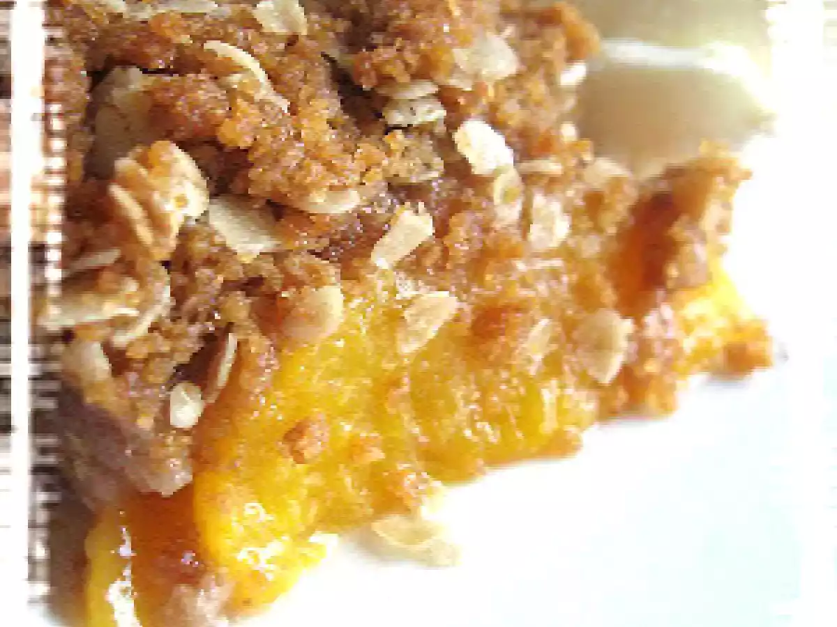 P'tit crumble aux pêches ultra rapide