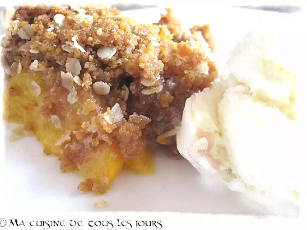P'tit crumble aux pêches ultra rapide - photo 2