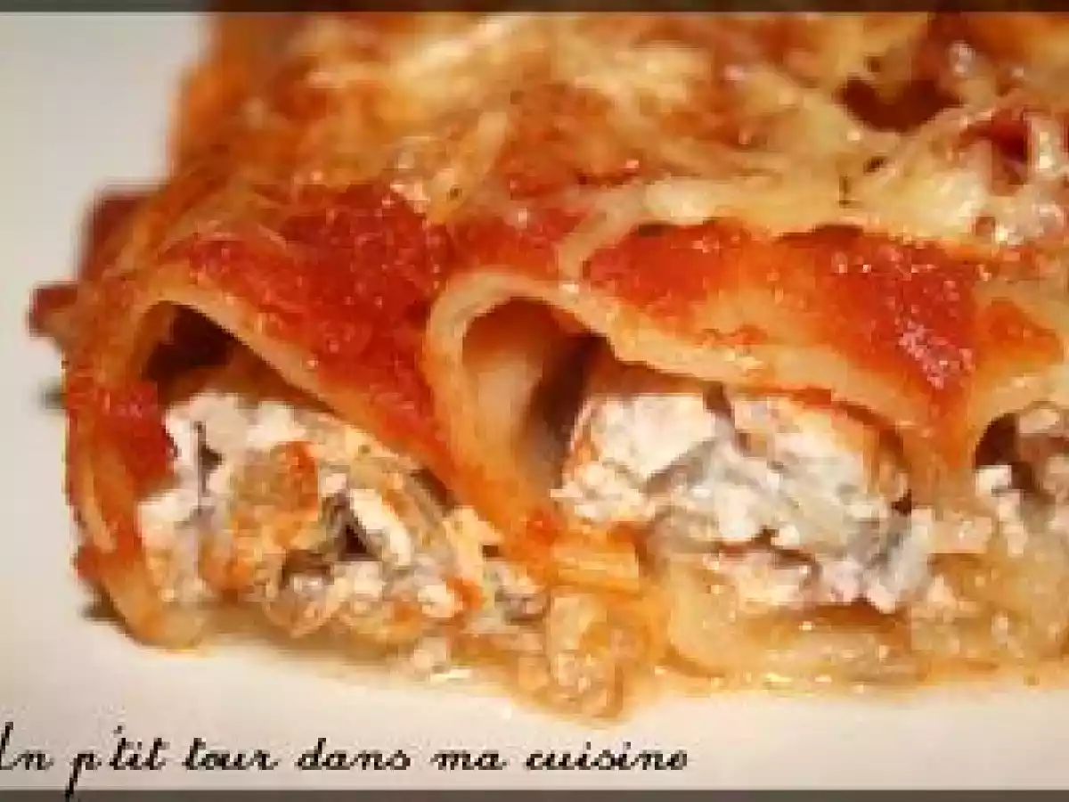 P'tits cannelloni champignons de Paris et jambon