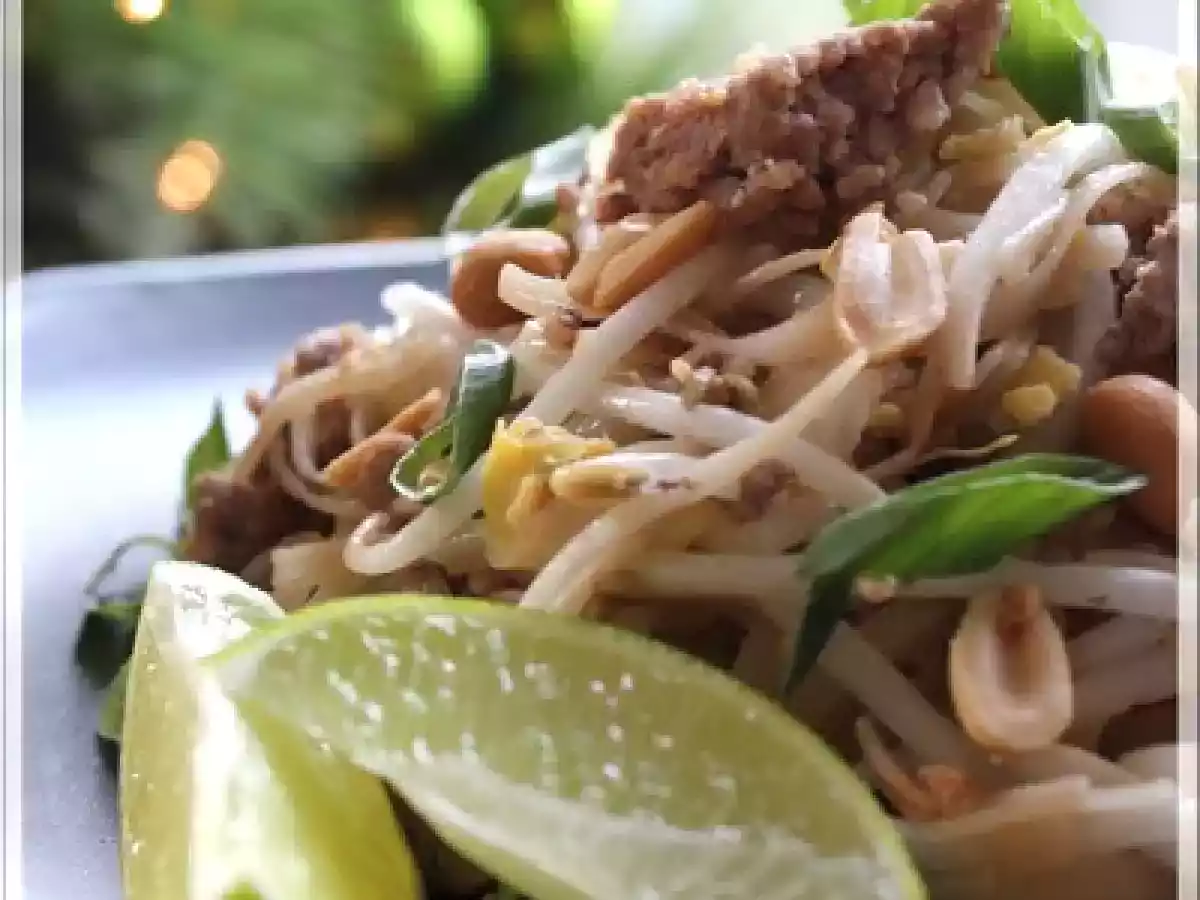 Pad thaï au porc haché