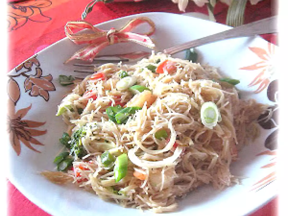 Pad thaï aux légumes et aux crevettes, la suite de notre St-Valentin