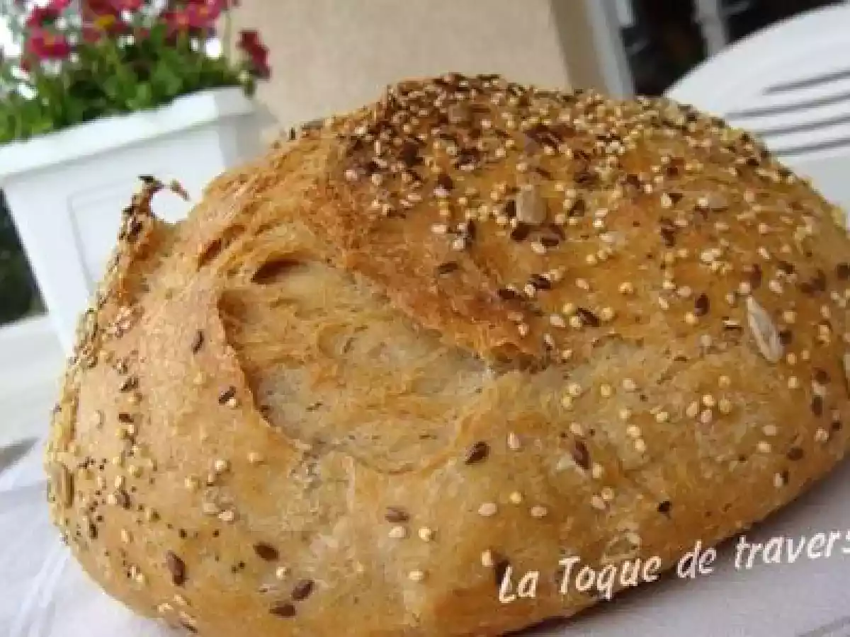 Pain à l'épeautre et aux graines, en cocotte - photo 2