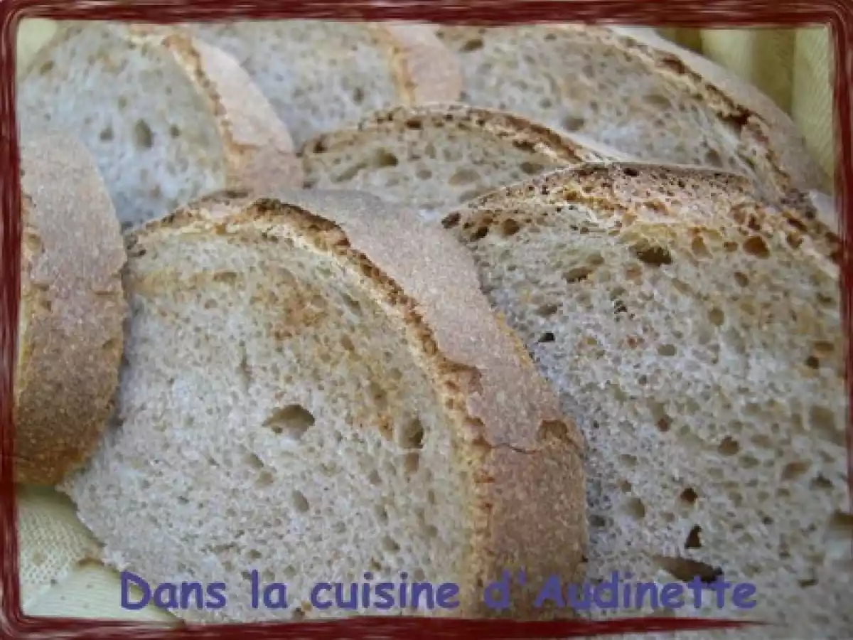 Pain au levain fermentescible et à la farine d'épeautre