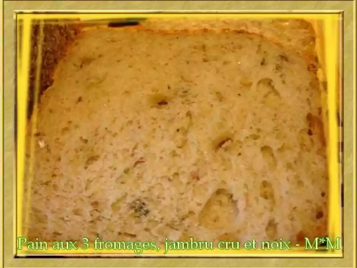 Pain aux 3 fromages, jambon cru et noix - photo 4