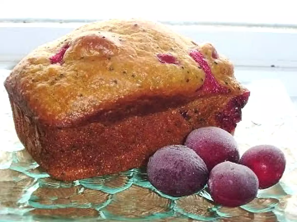 Pain aux canneberges, à l'orange et aux graines de pavot