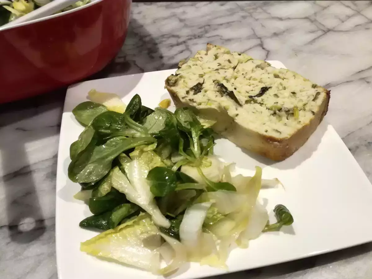 Pain clafoutis aux courgettes et chèvre IG bas