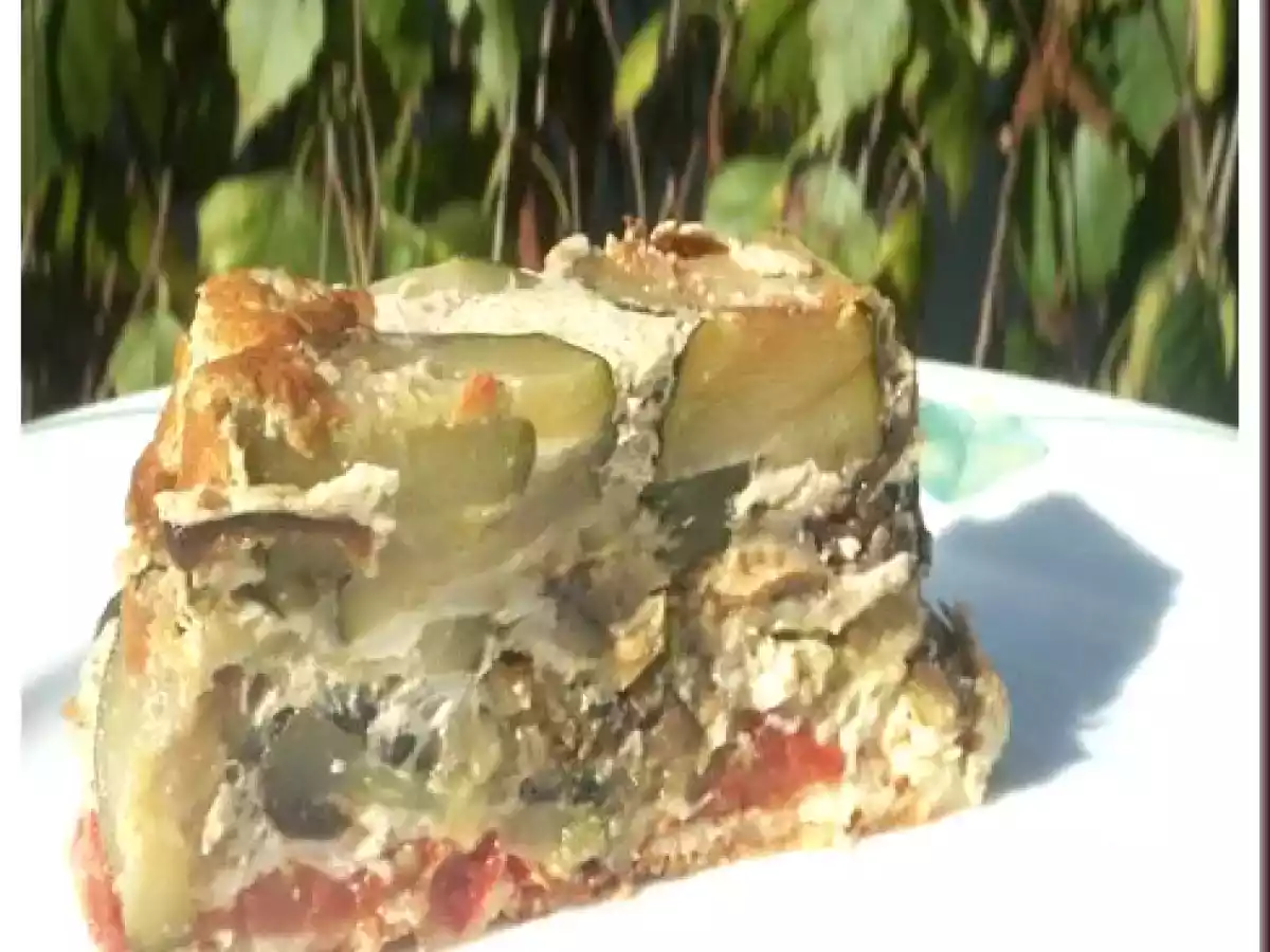 Pain d'aubergines et courgettes à la parmigiana
