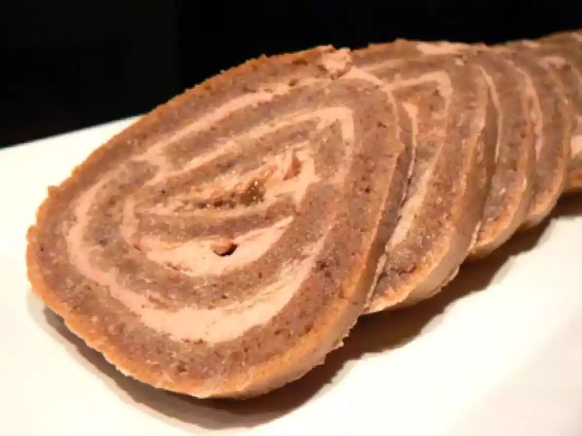 Pain d'épice façon buche au foie gras