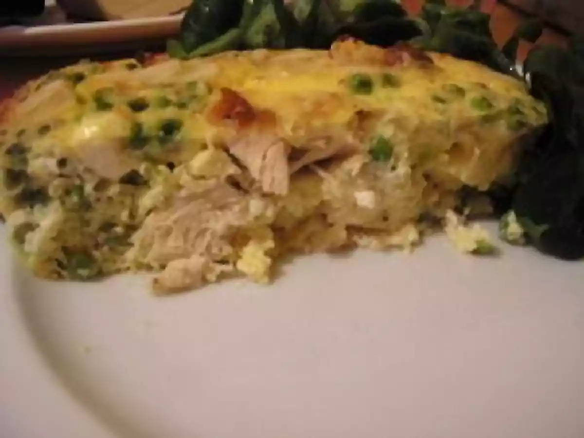 Pain d'oeuf au poulet et petits pois - photo 2