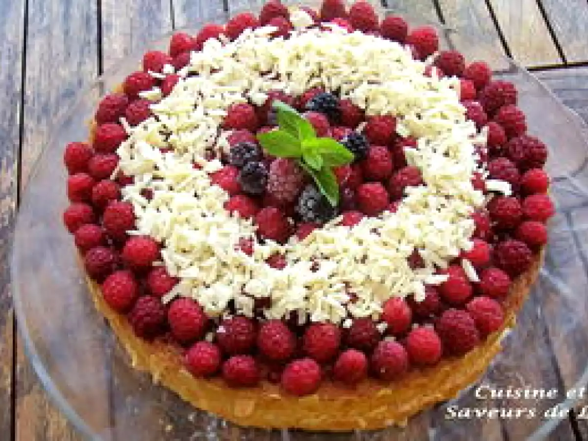 Pain de Gênes aux framboises et au chocolat blanc