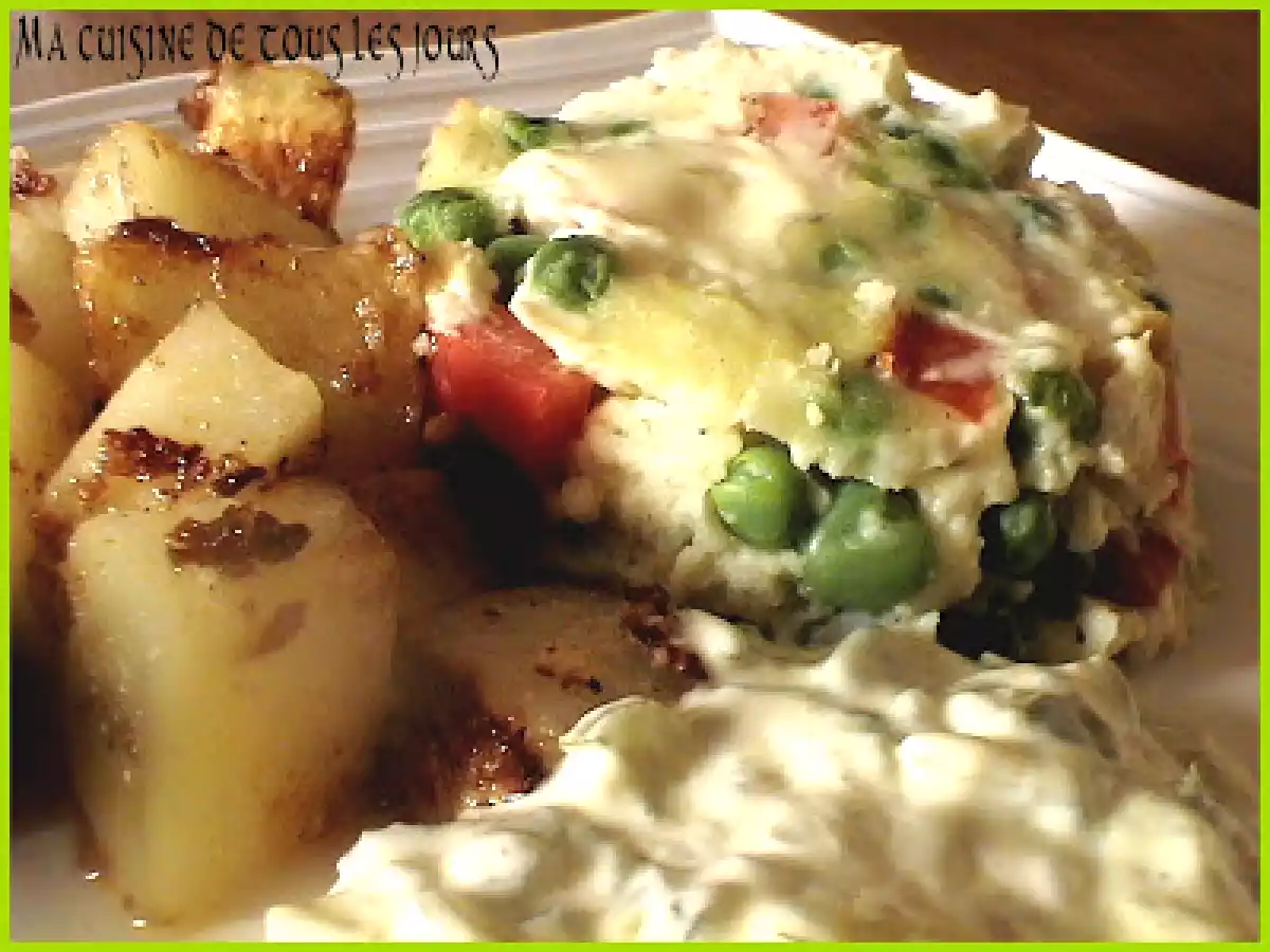 Pain de poisson aux petits pois