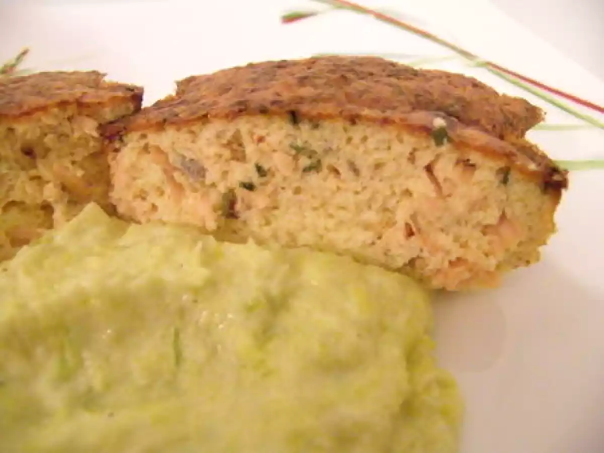 Pain de saumon et son coulis de poireau