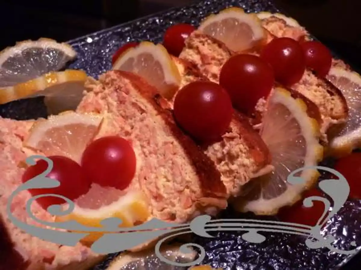 Pain de saumon et son coulis de poireaux