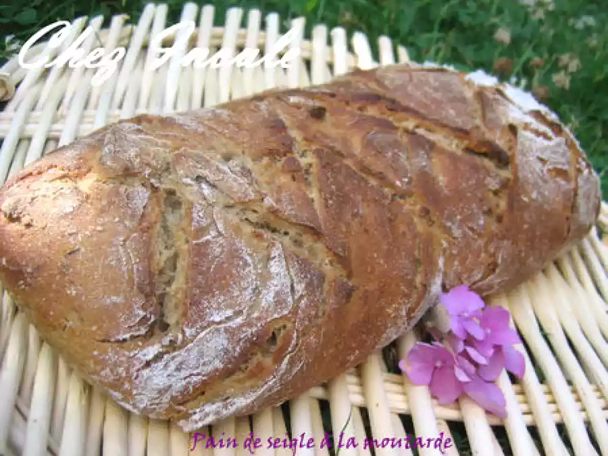 Pain de seigle à la moutarde pesto/roquette (levain naturel)