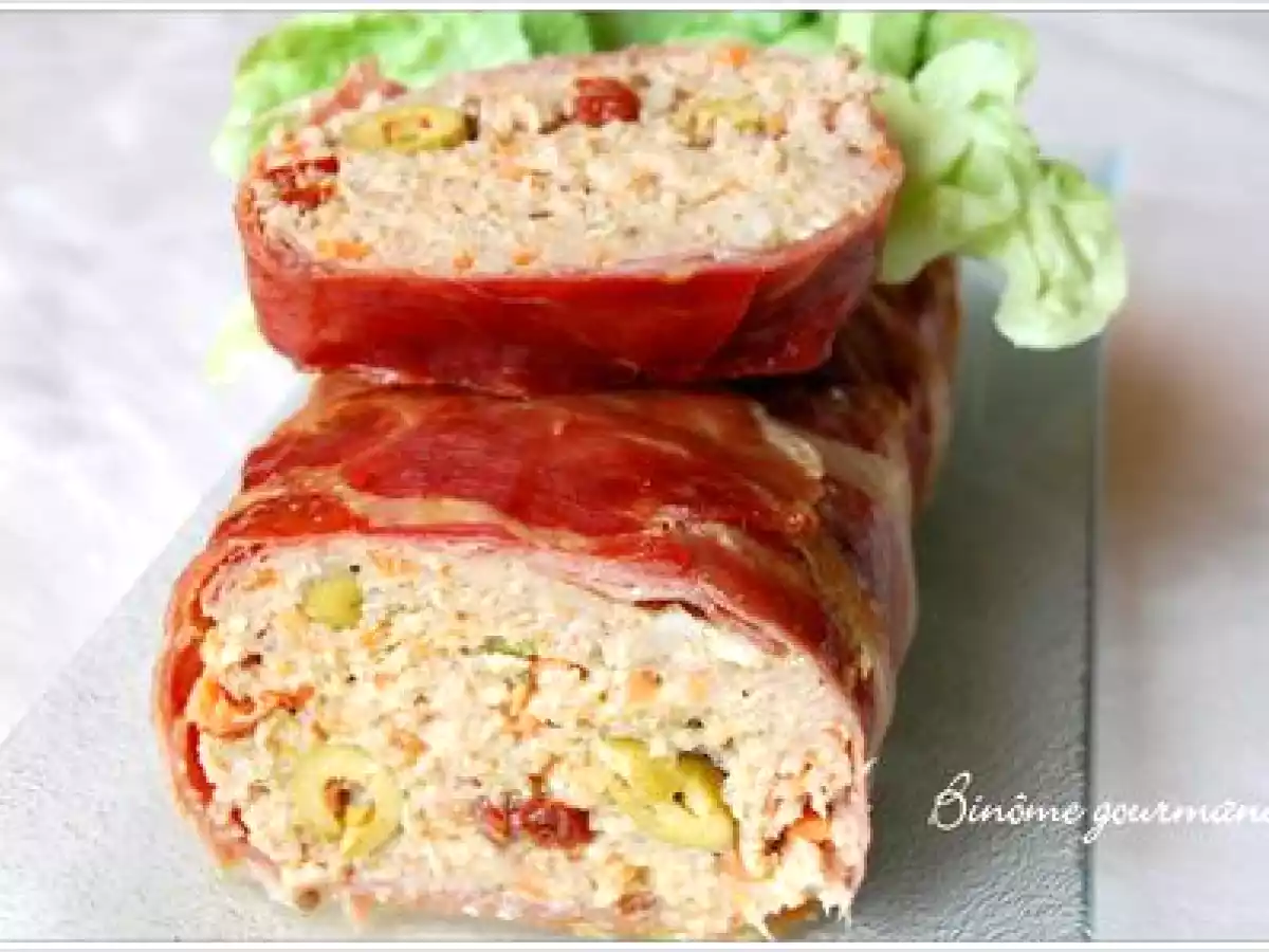 Pain de veau aux olives et aux tomates séchées