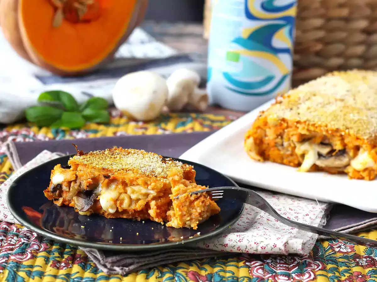 Pain de viande au potiron, champignons et scamorza : moelleux, filant et croustillant - photo 5