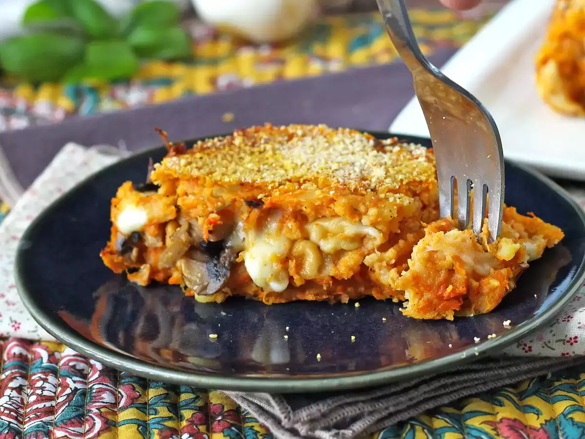 Pain de viande au potiron, champignons et scamorza : moelleux, filant et croustillant - photo 6