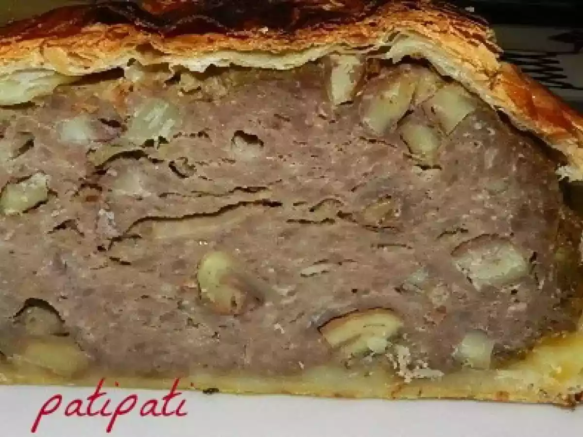 Pain de viande en croûte fourré aux chataignes