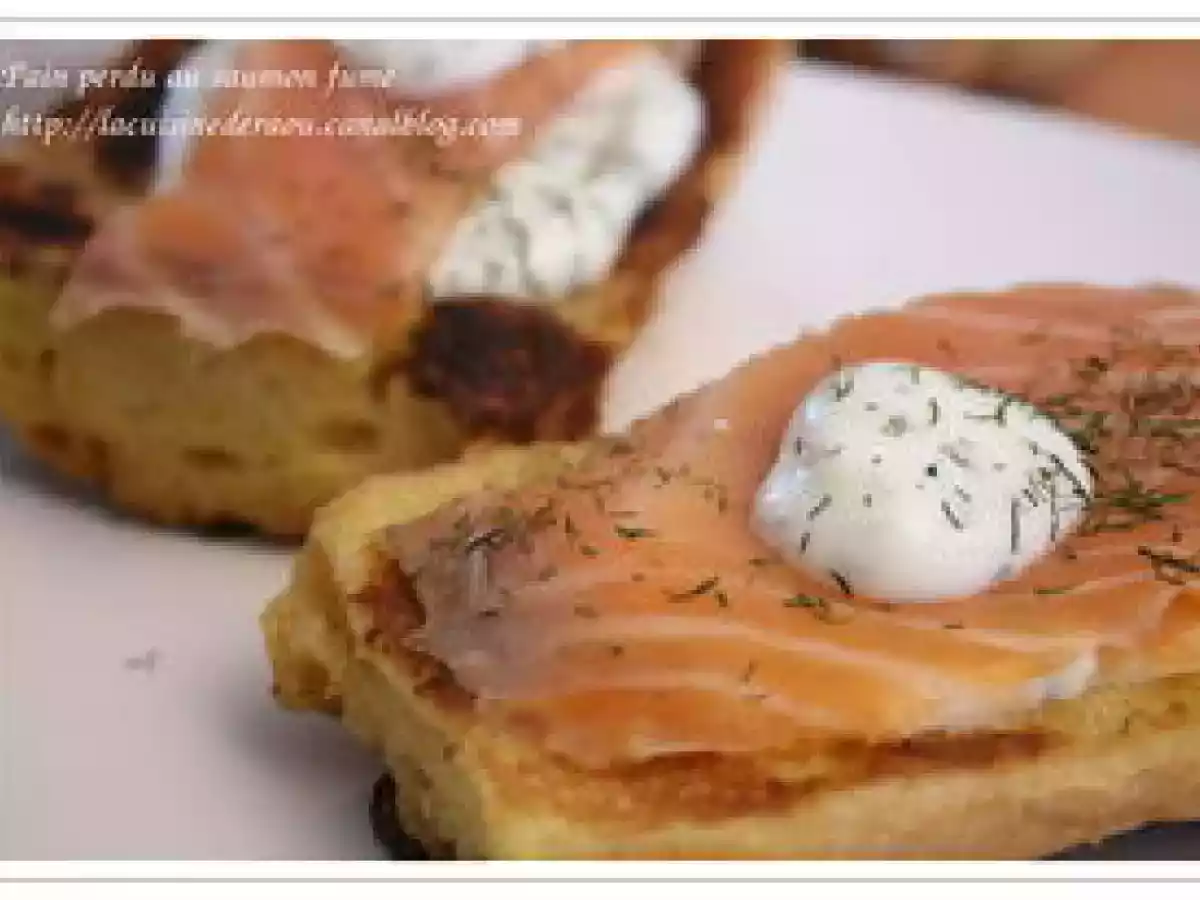 Pain perdu au saumon fumé