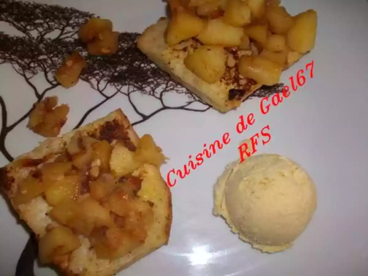 Pain perdu aux pommes caramélisées