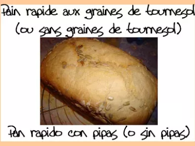 Pain rapide aux graines de tournesol (ou sans...) - Pan rapido con pipas (o sin pipas)