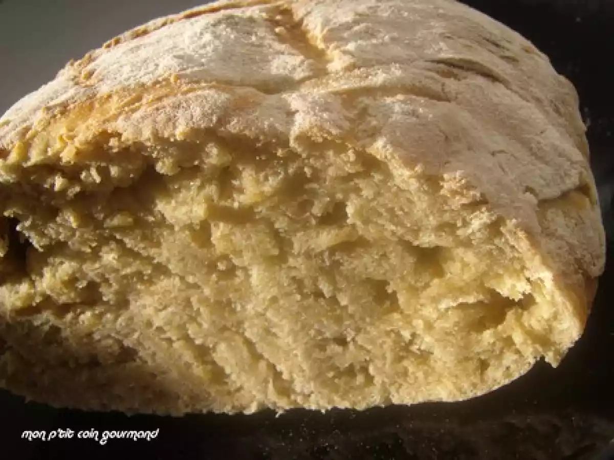 Pain semi-complet sans pétrissage
