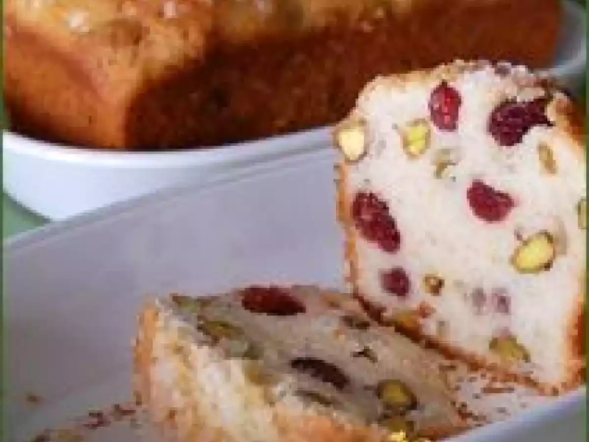 Pain/gâteau aux bananes, canneberges et pistaches, sans gluten - photo 2