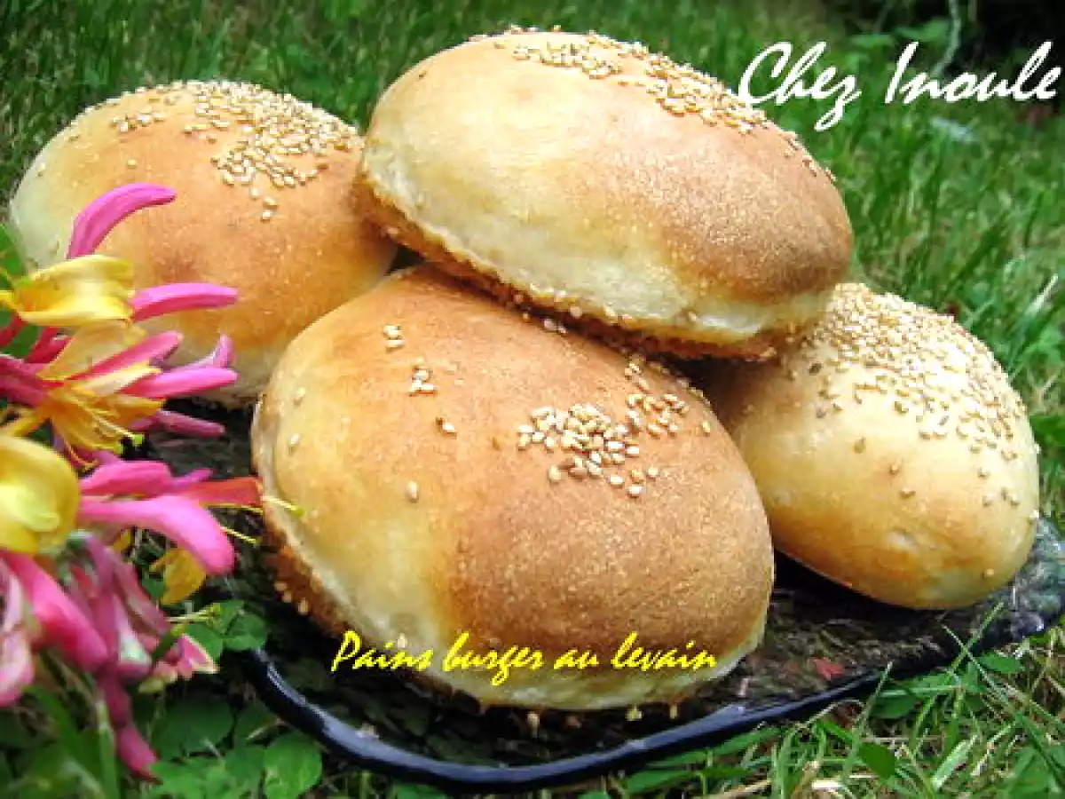 Pains burger au levain naturel