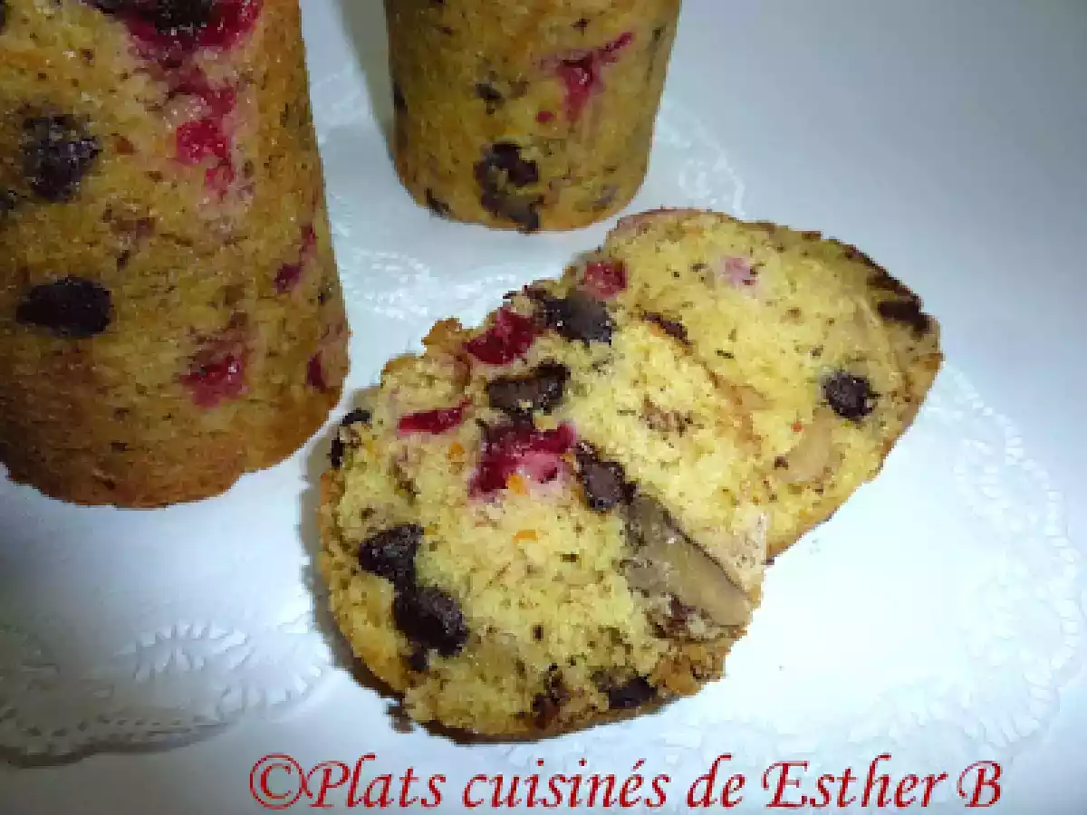 Pains ronds aux canneberges, au chocolat et à l?orange - photo 2