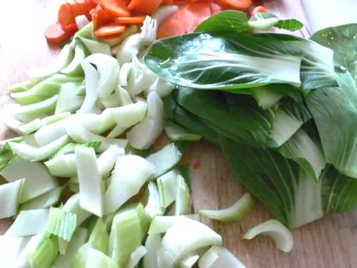 Pak choï à la vapeur et gingembre confit