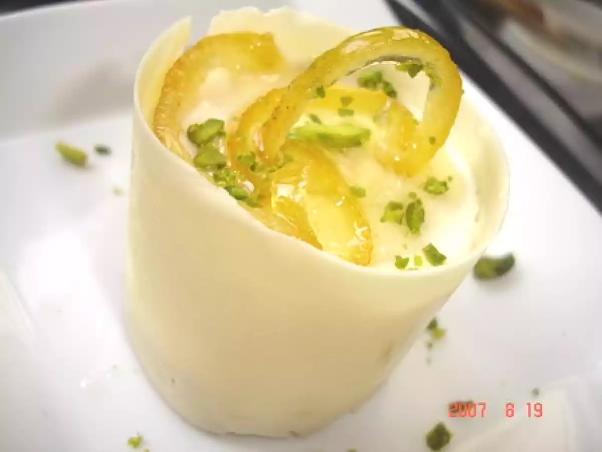 Palet breton à la mousse de citron en coque de chocolat blanc - photo 2