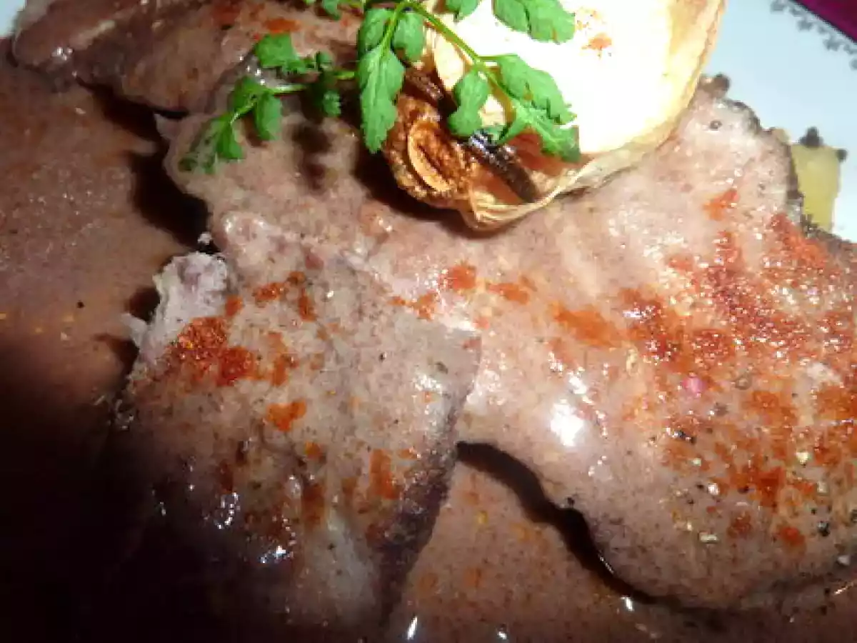 Palette de porc et sa sauce au beaujolais et parmesan - photo 5