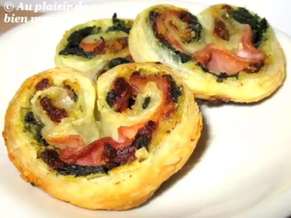 Palmiers aux épinards et au prosciutto