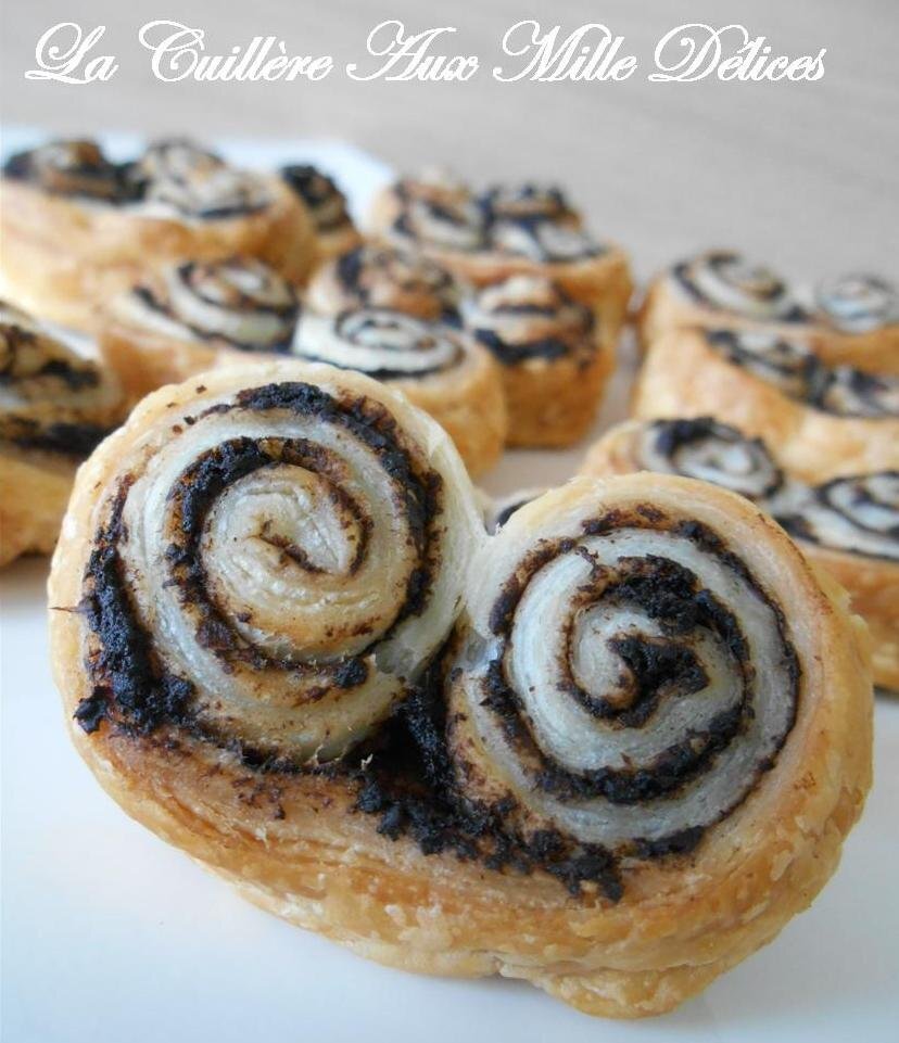 Palmiers feuilletés à la tapenade noire Recette Ptitchef
