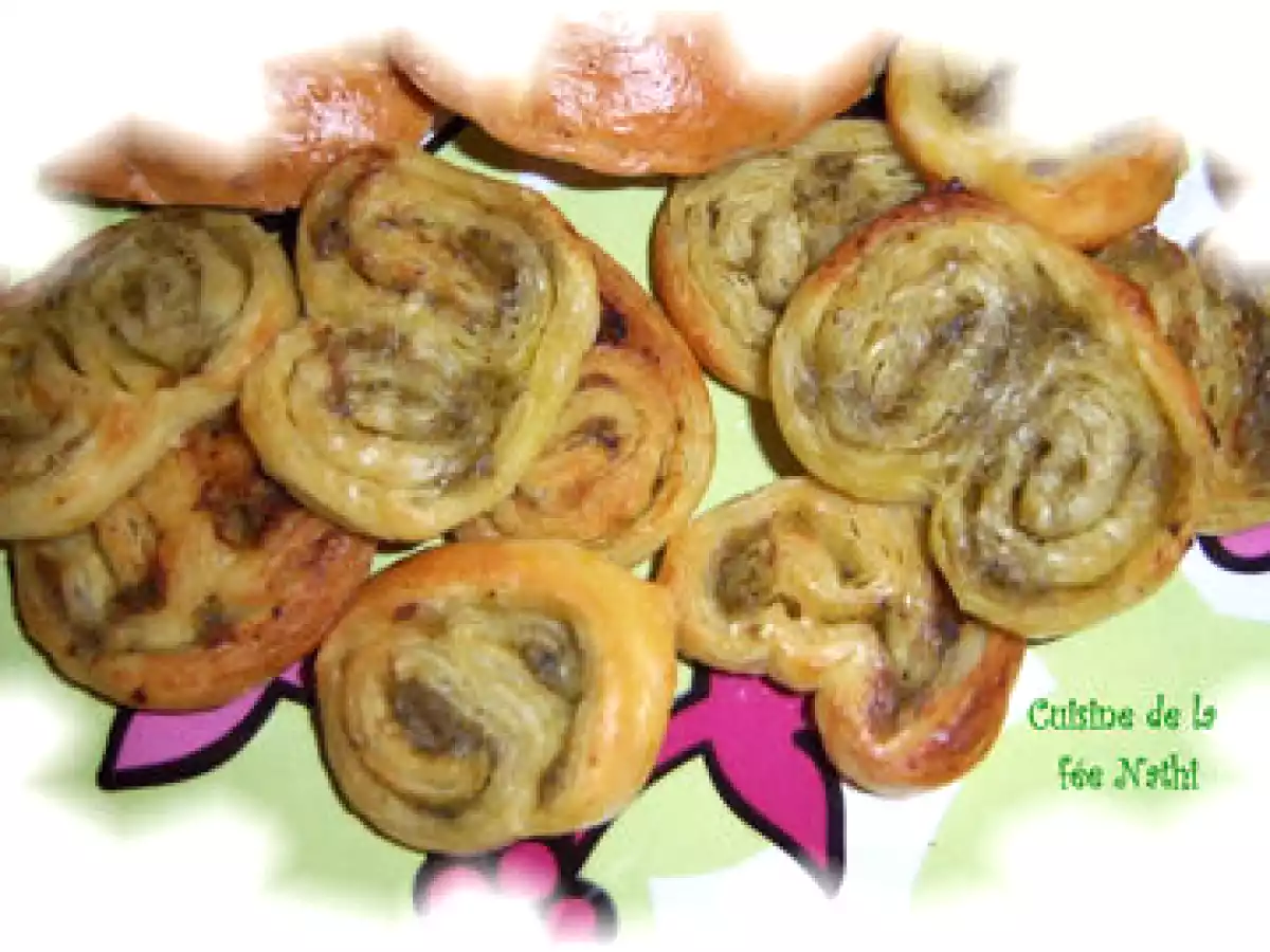 Palmiers feuilletés au pesto