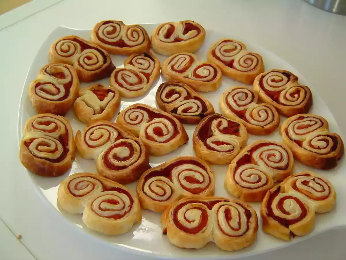 Palmiers salés au jambon