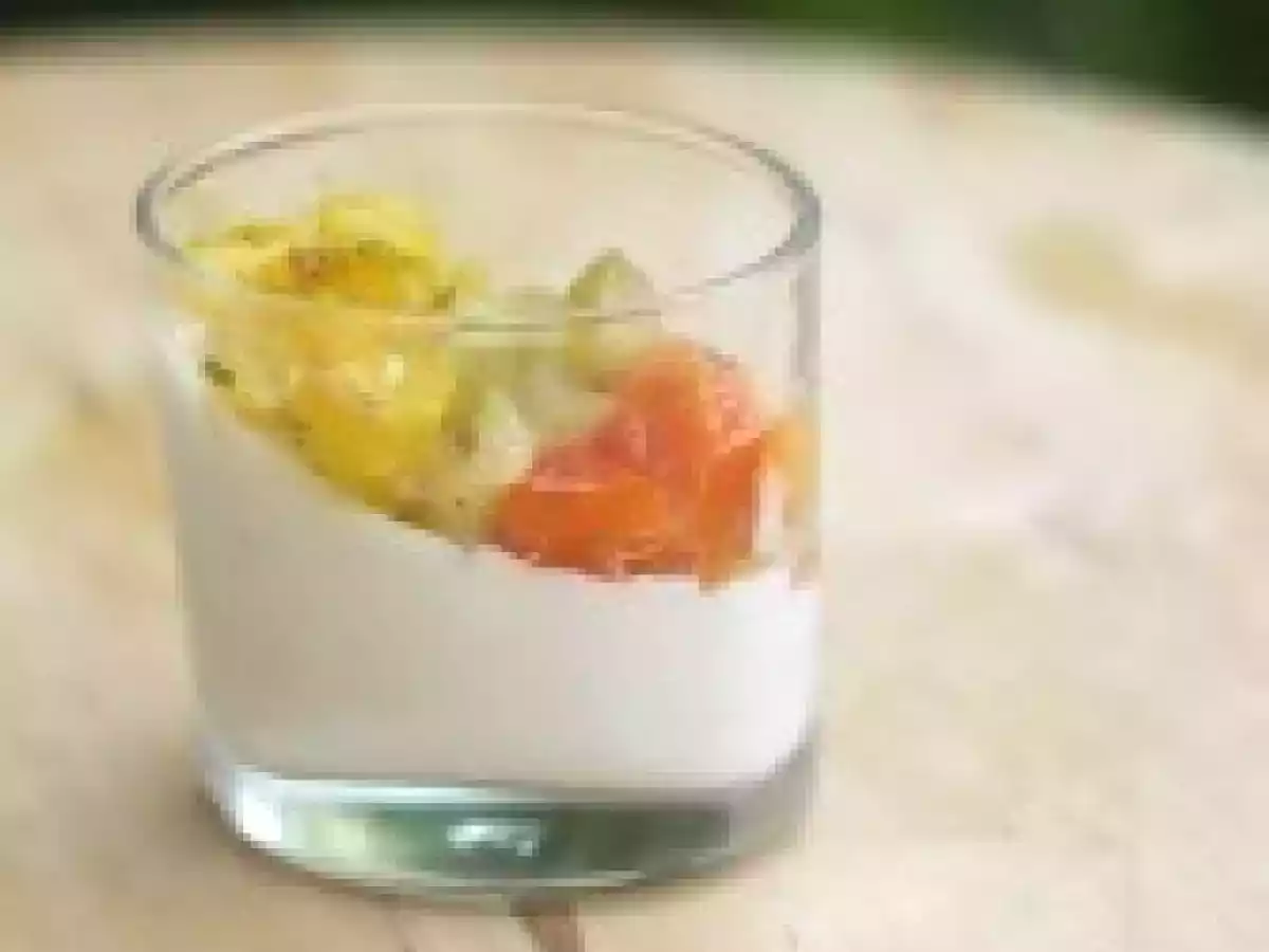 Panacotta au boursin et aux poivrons marinés