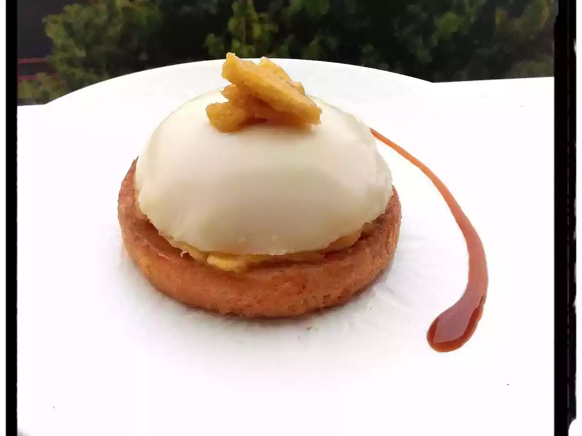 Panacotta au lait d'amande pomme et caramel