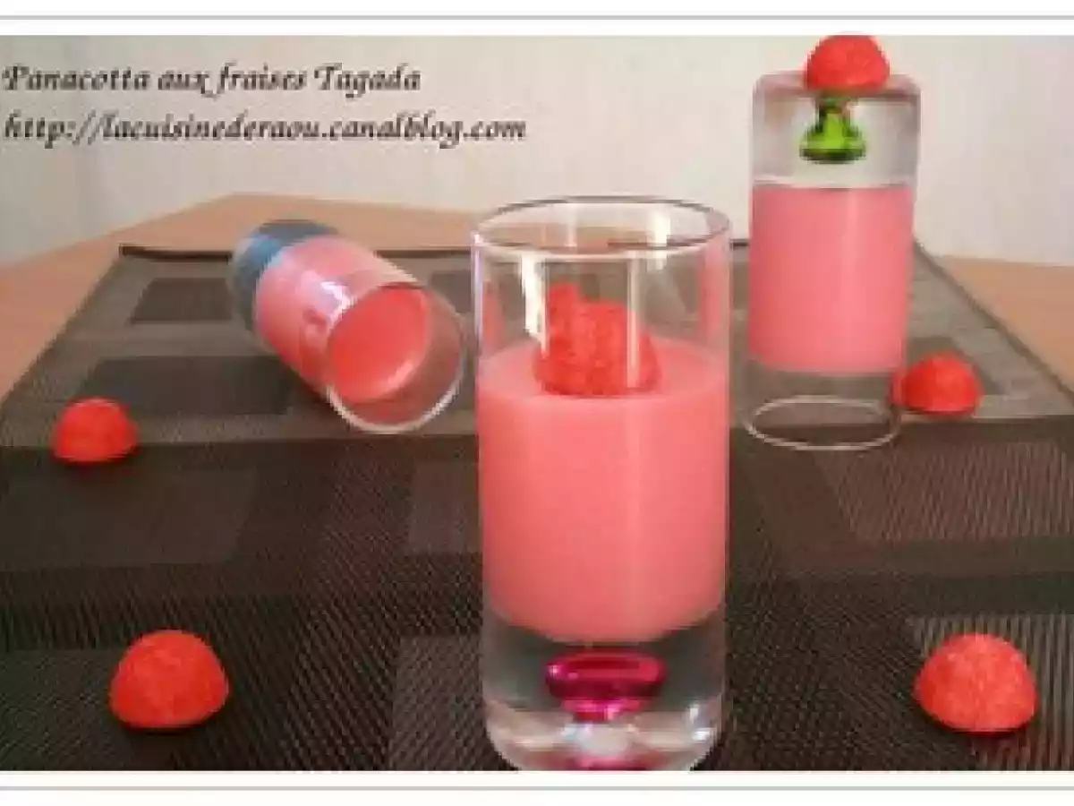 Panacotta aux fraises Tagada - photo 2