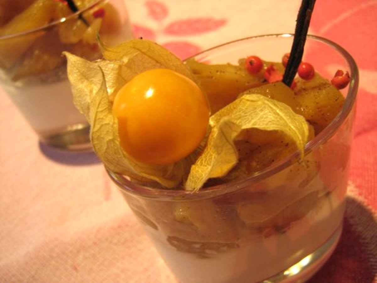 Panacotta coco et compote d'ananas épicé, Recette Ptitchef