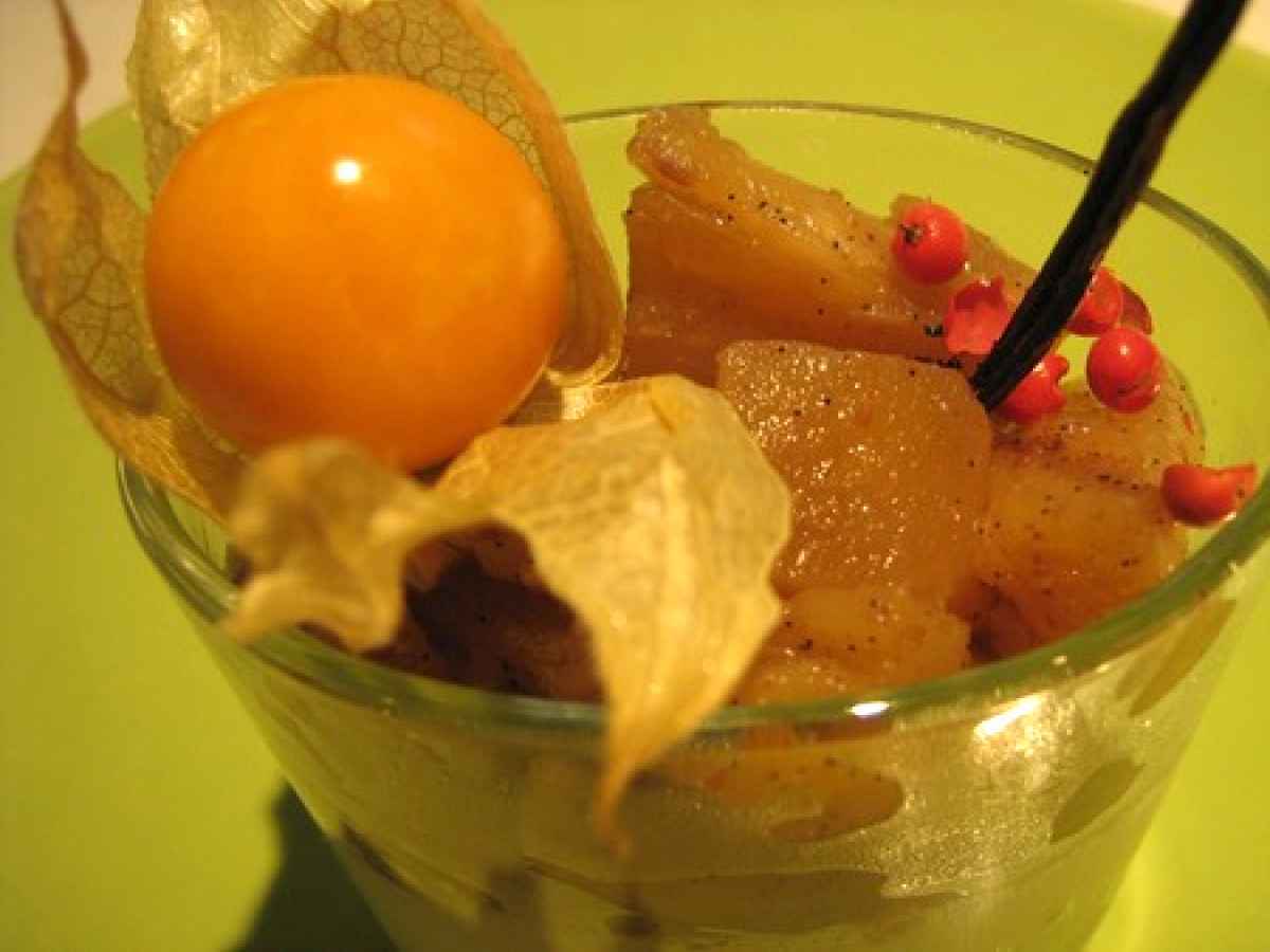 Panacotta coco et compote d'ananas épicé, Recette Ptitchef