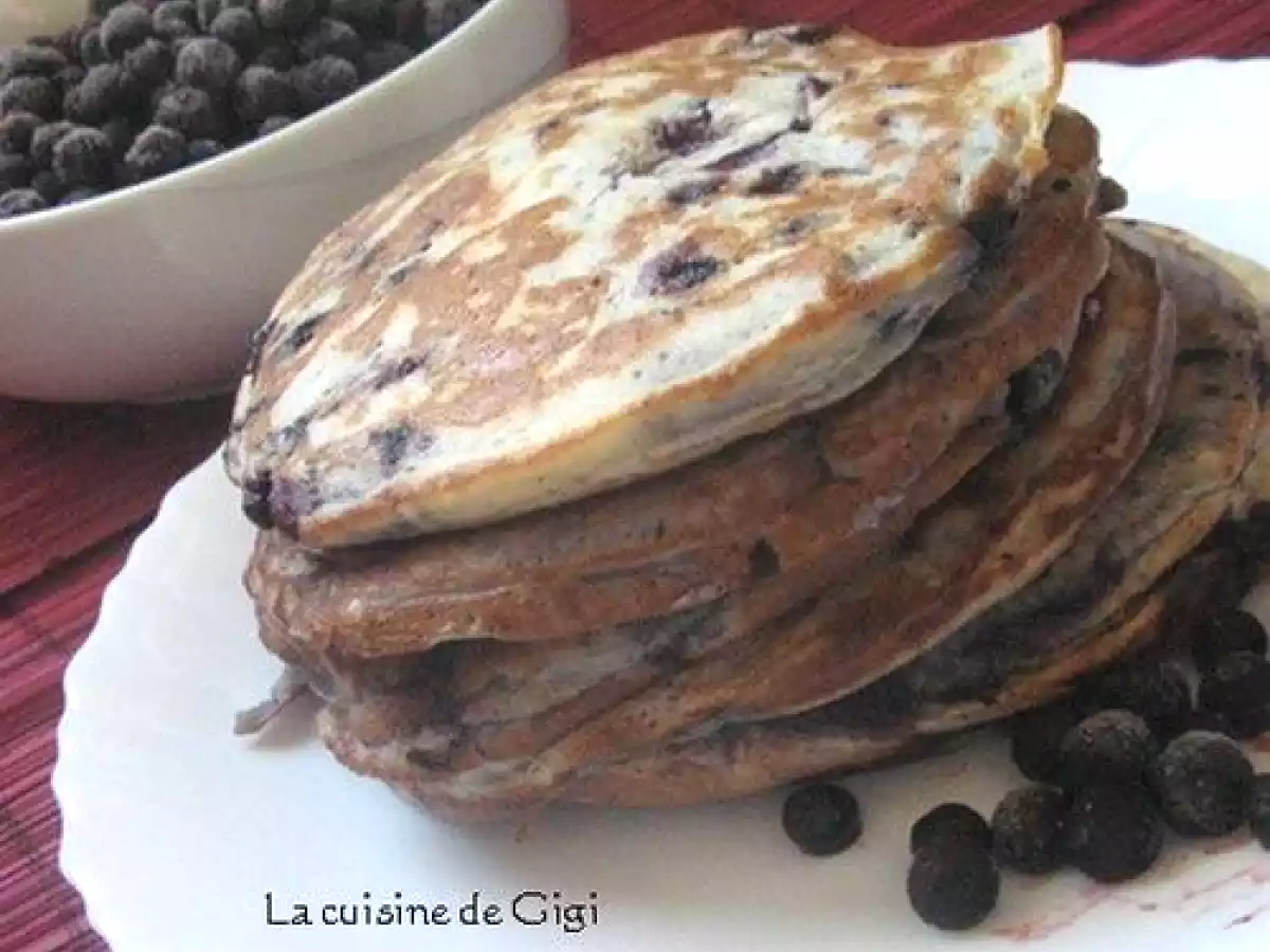 Pancakes au riz au lait vanillé et myrtilles - photo 2
