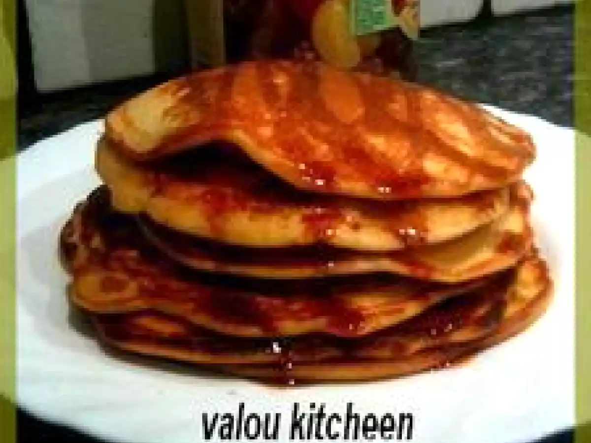 Pancakes aux pommes caramélisées et aux chamallows