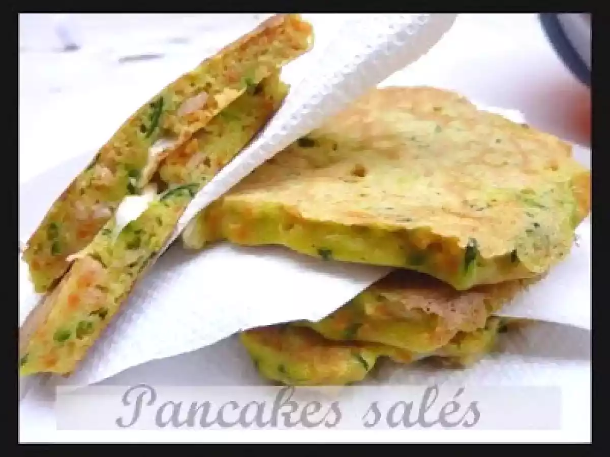 Pancakes salés carottes, courgettes, saumon fumé et mozzarella - photo 2